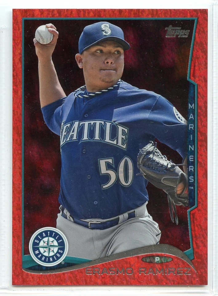 2014 Topps Red Foil Baseball - #128 - Erasmo Ramirez - Seattle Mariners - Image 1 of 1