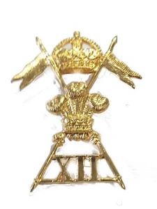 Insignia de gorra militar 12th Lancers KC - Imagen 1 de 1