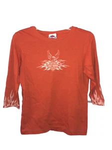 New 2007 HARLEY DAVIDSON Medium BLACK HILLS CUSTER SOUTH DAKOTA Flames Shirt - Picture 1 of 3