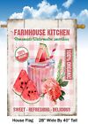 Farmhouse Kitchen Watermelon    House Flag     Quality Double Sided  28x40  