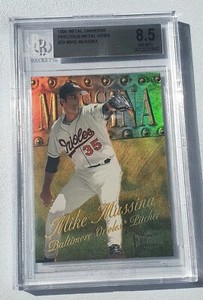 1999 SkyBox Metal Universe Precious Metal Gems Mike Mussina HOF 44/50 BGS 8.5 