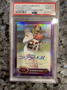 PSA 10 Gem Mint Deangelo Hall 2023 Topps Composite Purple Auto /175 - Picture 1 of 2