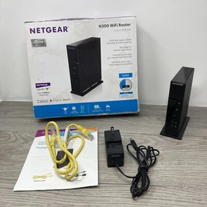 Netgear N300 300 Mbps 4-Port 10/100 Wireless N Router (WNR2000) w/12V Adapter - Picture 1 of 12