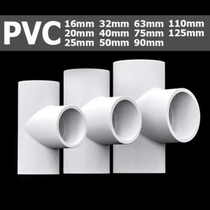 PVC Klebe Fittings T-Stück Verbinder Adapter Klebefittinge Muffe 16 - 125mm Weiß - Picture 1 of 5