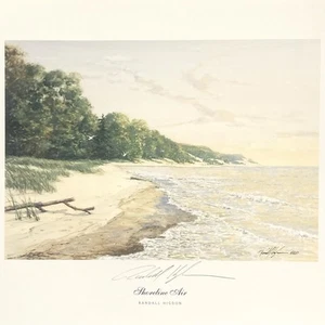 Randall Higdon Shoreline Air Signed Open Edition 2003 Lake Michigan Beach 10 x 8 - Picture 1 of 6