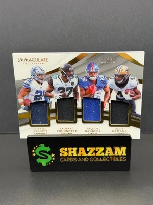 2018 Panini Immaculate SAQUON (RC), ELLIOTT, FOURNETTE, KAMARA Player Worn MEM - Image 1 of 4