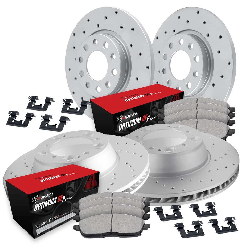 For Hyundai XG350 04-05 Drilled Front & Rear Brake Kit w Optimum Pads - Image 1 of 1