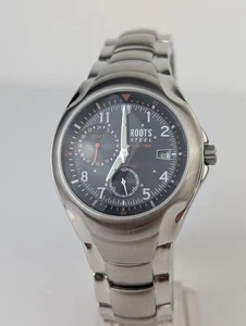 Vtg UNTESTED NOS Men's Roots Canada Watch Metal Strap Band ASPEN - Picture 1 of 7