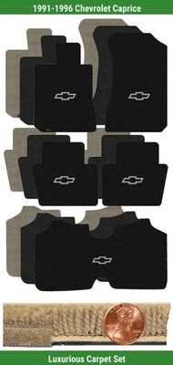 Juego de alfombrillas de lujo personalizadas para Chevrolet Caprice 91-96 con logotipo (5 piezas) #DJ5 Foto 1 de 4