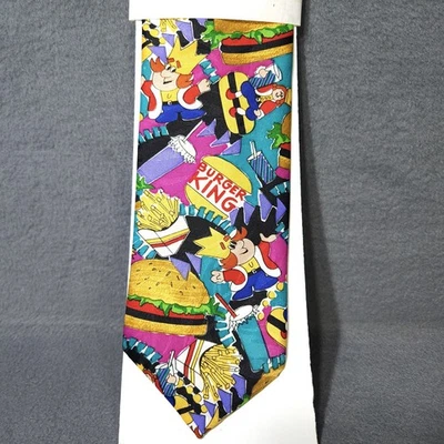 Corbata Burger King Dibujos Animados 100% Poliéster Hecha en EE. UU. De Colección Angélica Foto 1 de 3