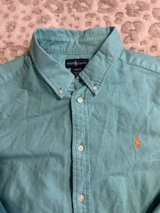 Ralph Lauren Mens Shirt Button Down Long Sleeve Size XL (18-20) T14 - Picture 1 of 4