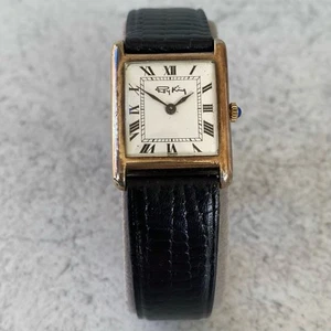 1978 Roy King Tank 925 Sterling Silver Manual Wind Swiss Roman Numeral Watch - Picture 1 of 23