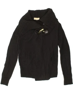 MICHAEL KORS Womens Cardigan Sweater UK 6 XS Black Wool BD10 - Picture 1 of 3