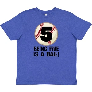 Inktastic 5th Birthday Baseball Boys Sports Youth T-Shirt Fifth Five Year Old Im - Picture 1 of 8