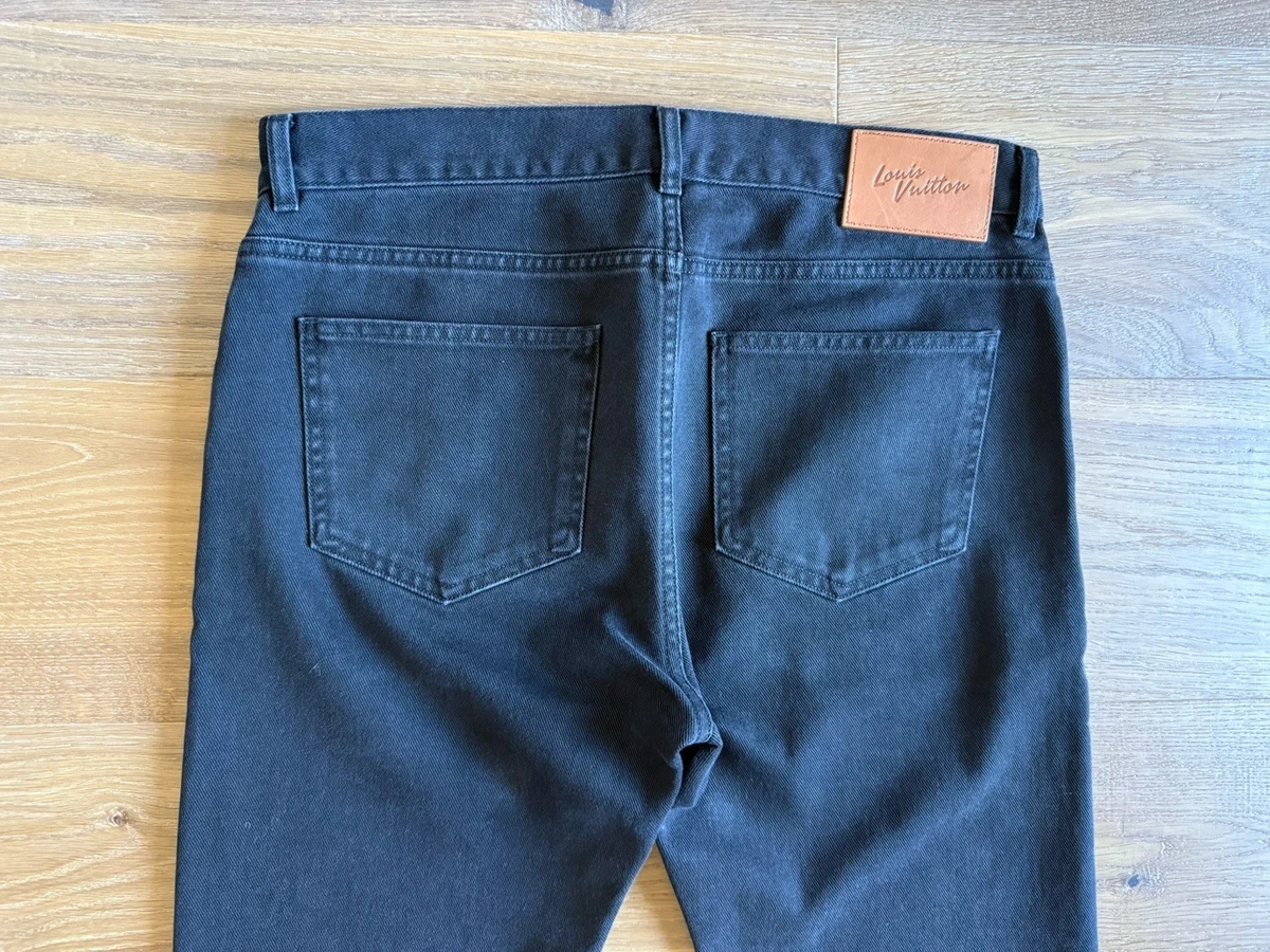 ルイヴィトンのBLACKジーンズ LOUIS VUITTON ルイ・ヴィトン NIGO クレイジー モノグラム デニム
