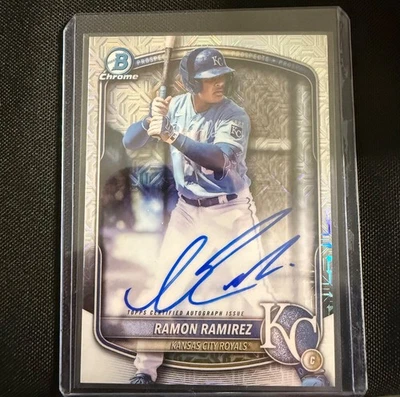 2025 Bowman Chrome Ramon Ramirez Mojo Refractor Auto #BMA-RR Royals - Image 1 of 2