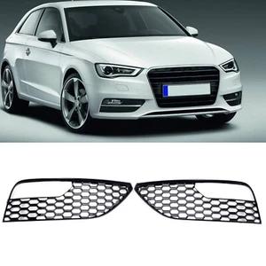 Honeycomb Front Bumper Fog Light Grille Grill Cover For Audi A3 Hatch 2012-2016 - Picture 1 of 7