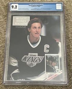 CGC 9.2 BECKETT HOCKEY MAGAZINE #1 WAYNE GRETZKEY & PATRICK ROY COVER 1990 - Picture 1 of 2