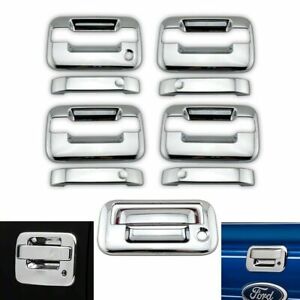 Fits 2004-2014 Ford F150 Chrome 4 Door Handle + Tailgate Handle Covers F-150