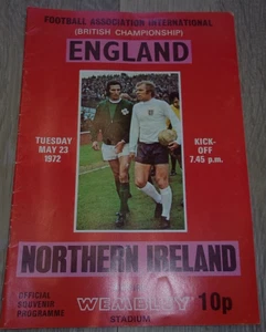 England vs Northern Ireland 23/05/72 Home International Championships Programme - Picture 1 of 11