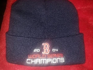 DARK BLUE Adult Boston Red Sox MLB Baseball 2004 World Series Champ Beanie Hat - Picture 1 of 5