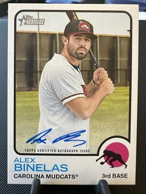 2022 Topps Heritage Minor League -Real One Auto #ROA-AB Alex Binelas (AU, RC) - Image 1 of 2