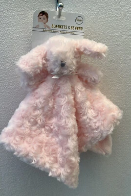 MANTAS Y MÁS ALLÁ NUEVO CON ETIQUETAS Rosa Cachorro Perro Lovey Manta de Seguridad Nunu Roseta Remolinada Foto 1 de 4