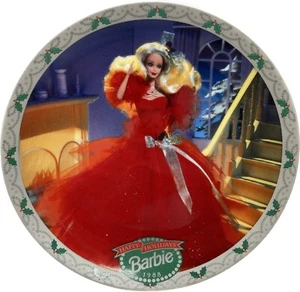 1988 Happy Holidays Barbie Collector Display Plate By Enesco With Certificate  - Picture 1 of 10