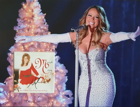 MARIAH CAREY Signed 16X12 Photo Display ALL I WANT FOR CHRISTMAS COA Cover