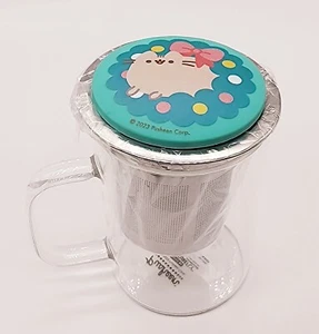 Infusor de té navideño Pusheen con taza de vidrio - NUEVO - Imagen 1 de 7