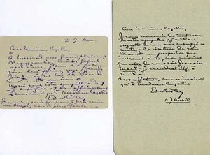 Édouard RISLER (Pianist): Two Autograph Letters to Henri CAZALIS (Poet) - Picture 1 of 1