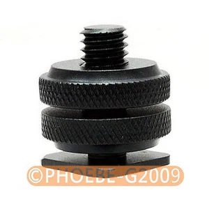 3/8" 3/8 inch Tripod screw to Flash Hot Shoe Adapter - Picture 1 of 1