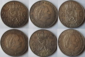 Netherlands 2 1/2 Gulden 1860-1963 Silver Coins Choose Yours - Picture 1 of 17