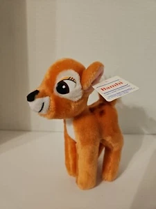 Walt Disney Animated Film Classic Bambi Plush Vintage New With Tag 6" - Picture 1 of 6