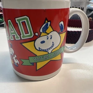 Peanuts Mug - Snoopy & Woodstock - Dad You’re A Sport The Champ - Picture 1 of 6