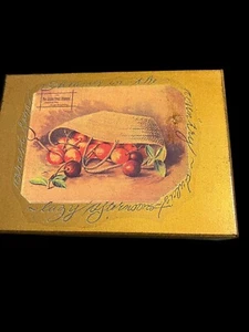 Vintage Made In Italy  THE ALDEN FRUIT VINEGAR BOX Gold Wood Hand - Picture 1 of 12