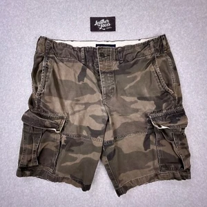 Abercrombie & Fitch tarnfarbene Cargoshorts Herren 32 Armee Distressed Baggy Y2K Skater - Bild 1 von 11