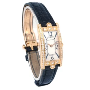 Harry Winston 332LQRLMD31 Avenue C Mini Quartz Watch 18KPG Diamond Black 152979 - Picture 1 of 7
