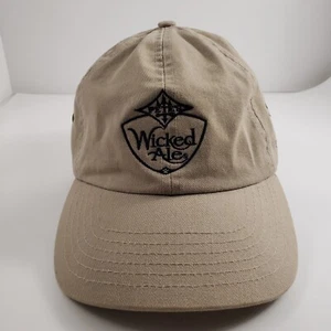 Pete’s Wicked Ale Cap Hat Tan Embroidered Adjustable Strap Logo Get Wicked - Picture 1 of 10