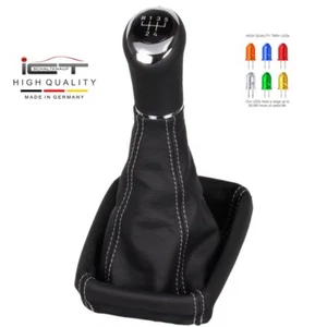 ICT pomello cambio pell per Opel Tigra Twintop Meriva A LED cucitura argento B47 - Foto 1 di 6