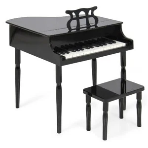 Mini banco de piano de cola de madera plegable para niños niños niños niñas estante de música de madera juguete - Imagen 1 de 11