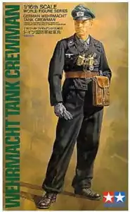 Tamiya 36301 Wehrmacht Tank Crewman Figure Scala 1/16 Hobby Plastic Kit NUOVO - Foto 1 di 2