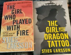 2 Lot Of 2 Stieg Larsson Dragon Tattoo & Played With Fire * FREE SHIP (Two) - Picture 1 of 1