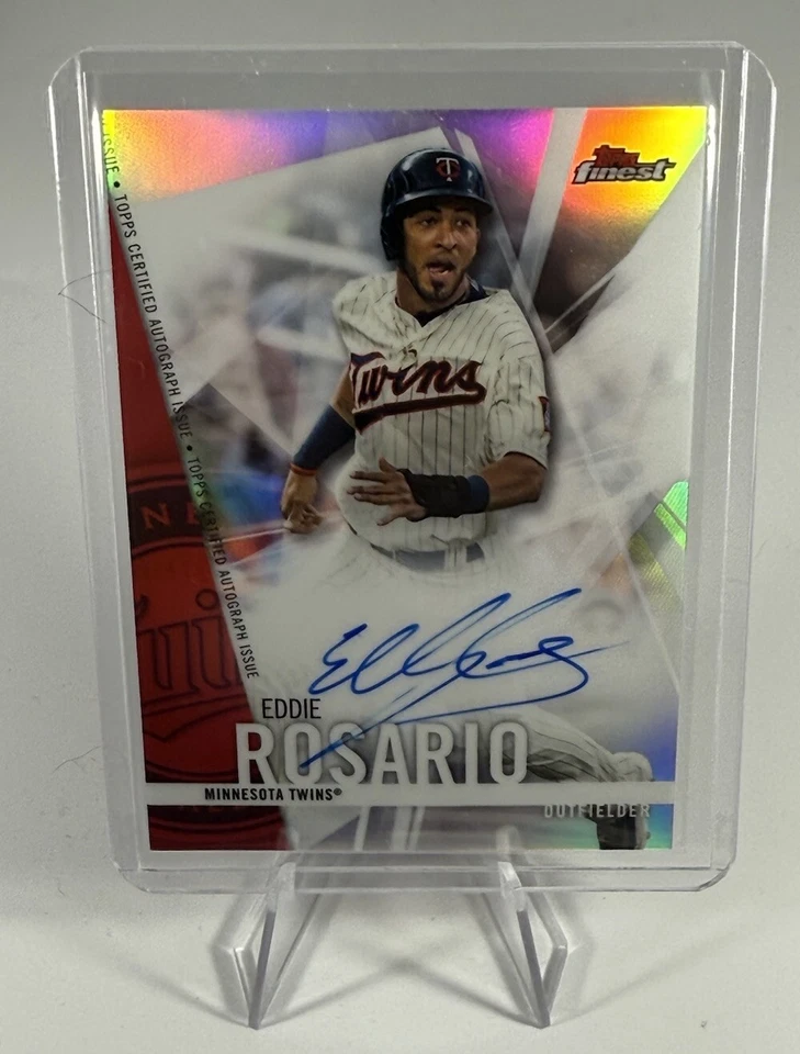 2017 Topps Finest - Autographs #FA-ER Eddie Rosario (AU) - Image 1 of 2