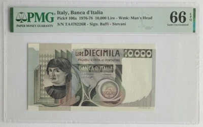 1976 Italy Banca d'Italia 10,000 Lire Pick# 106a PMG 67 - Image 1 of 4
