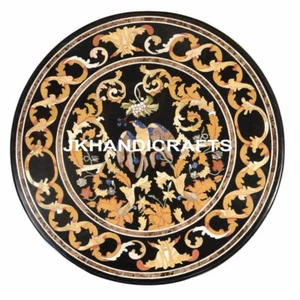 18" Marble Coffee Table Top Inlay Handicraft Console Table Living Room Decor  - Picture 1 of 3