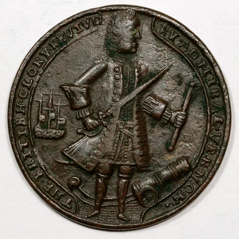 1739 15-R R-7 Admiral Vernon Size of a Quarter Medal Cover