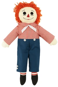Pareja de muñecas Andy de colección hechas a mano con patrón McCalls juguete de tela popular americano - Imagen 1 de 7