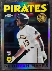 Topps 2021 cromo 1986 Topps refractor #86BC16 Ke'Bryan Hayes Pirates radiocontrol novato - Imagen 1 de 1