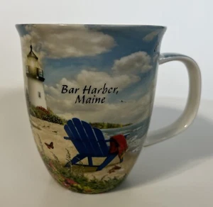 Taza artística Bar Harbor Maine Cape Shore cerámica porcelana recuerdo de viaje sin usar nueva de stock - Imagen 1 de 24